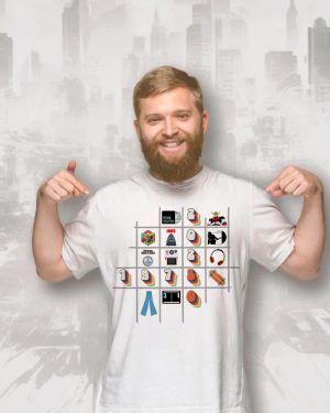 t-shirt 50 anni bianca